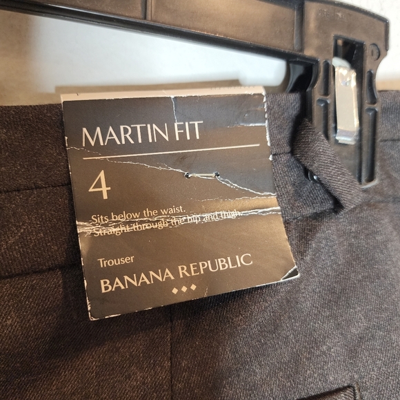 NWT Banana Republic Brown Wool Blend Martin Fit Dress Pant Trouser Womens Size 4 - Picture 8 of 14